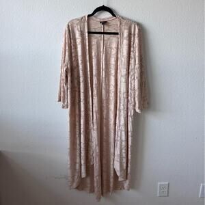 Torrid beige light pink long cardigan